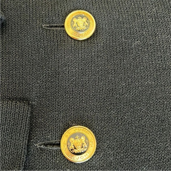 St. John Basics Chic Black Skirt Set with Gold Accents - Picture 8 of 10